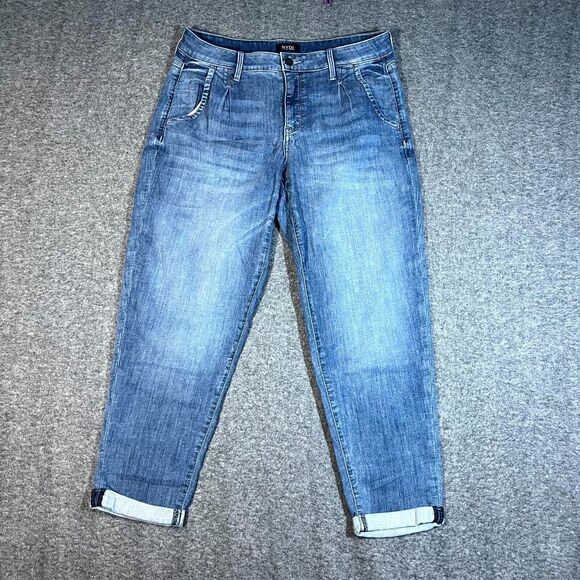 NYDJ Pants - NYDJ Dayla Jeans Womens Size 6 Blue Denim Cuff Capri Lift Tuck Technology 32x26